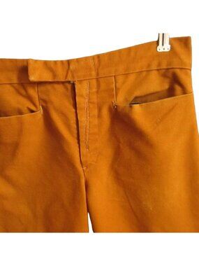 True Vintage Mens Jeans 28x29 70s MUSTARD GOLD MOD STOVEPIPE STRAIGHT RELIC